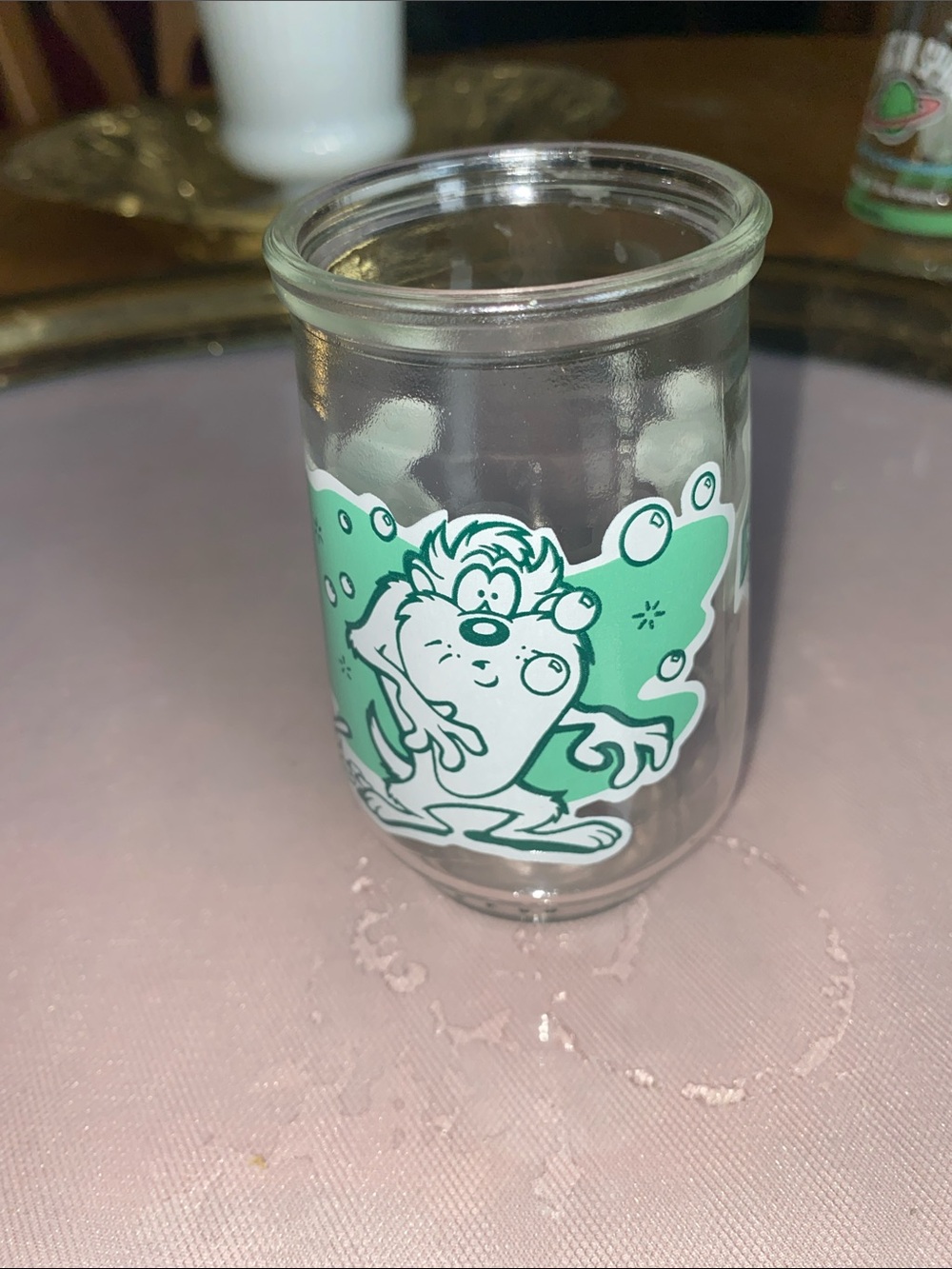 1994 Vintage Tasmanian Devil Cartoon Welch’s jelly/juice Glass jar